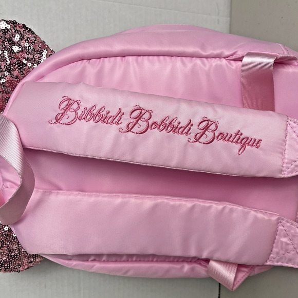 Disney Cruise Line Minnie Ears Sequin Pink Backpack Bibbidi Bobbidi BONUS Wallet - Picture 5 of 16